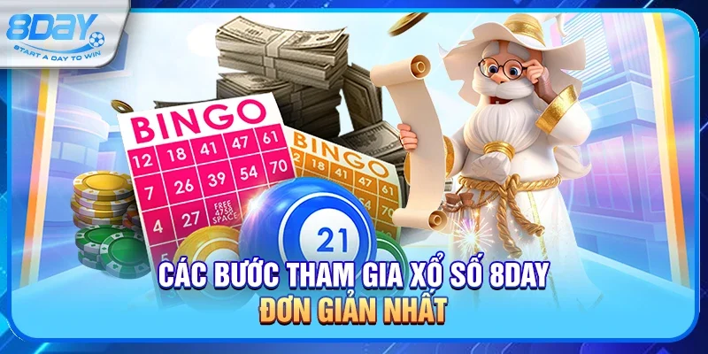 Các bước tham gia xổ số 8day đơn giản nhất